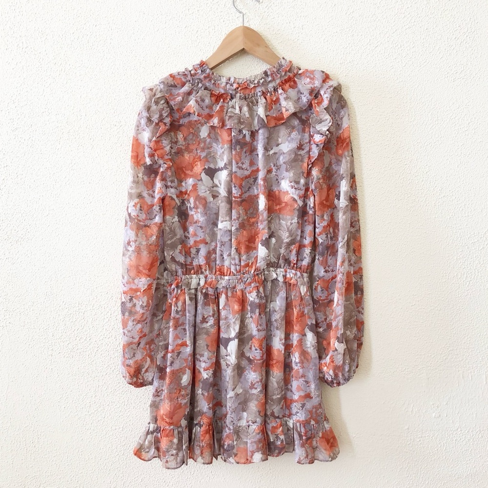 Anthropologie Current Air Ruffled Floral Mini Dress XS - Picture 5 of 6